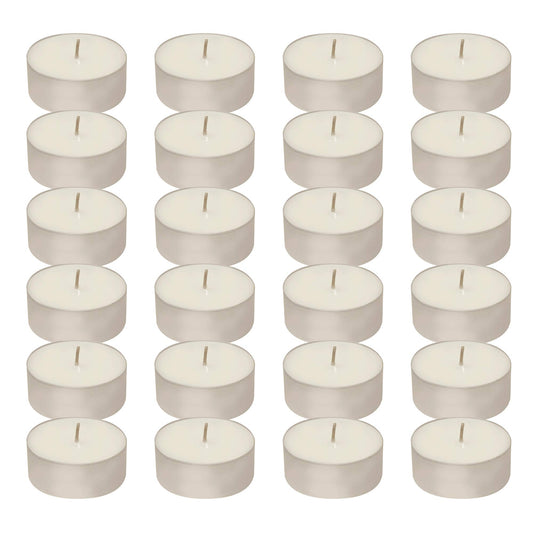LumaBase Extra Large Tea Light Candles - Set of 24