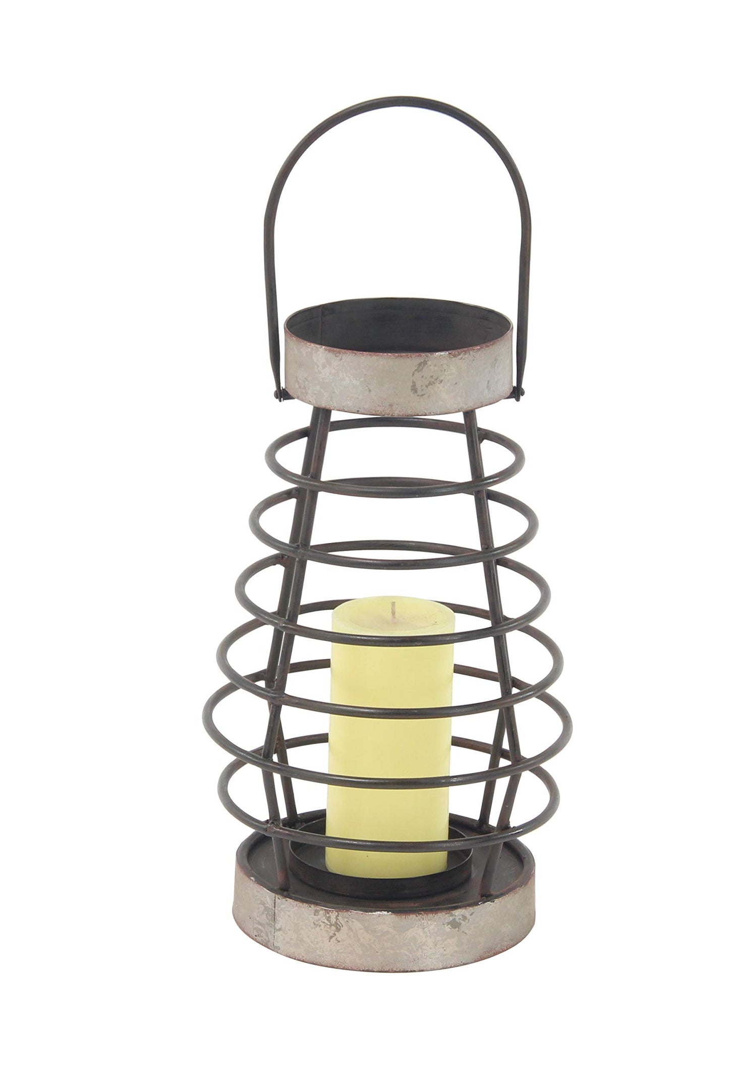 Deco 79 94656 Candle Lantern, Silver/Gray