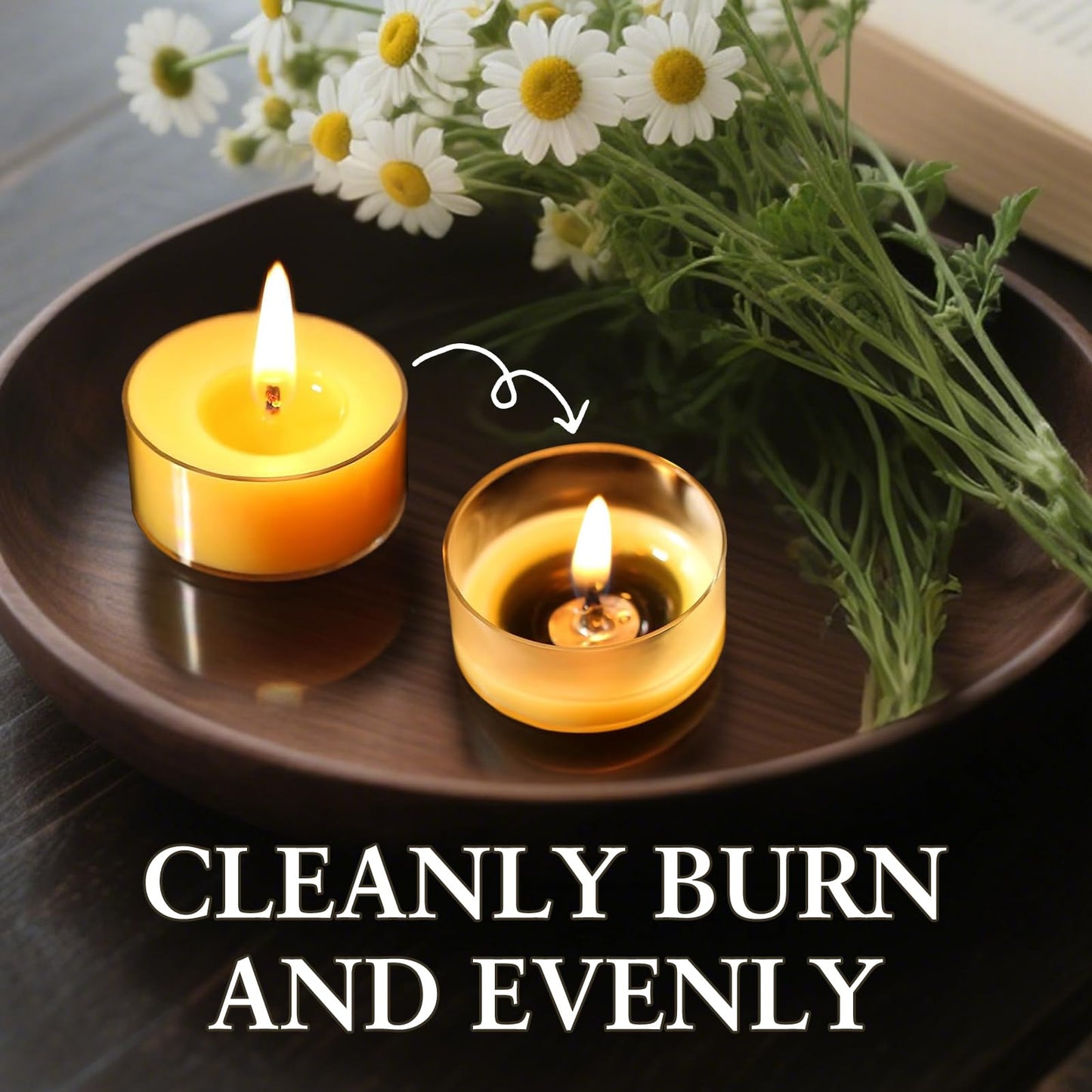 60 Packs Beeswax Tealight Candles, 4-Hour Extended Burn Time Pure Beeswax Candles Bulk, Natural Smokeless Clean Burn Bees Wax Candle for Wedding Party Home Deco Air Purification Fragrance