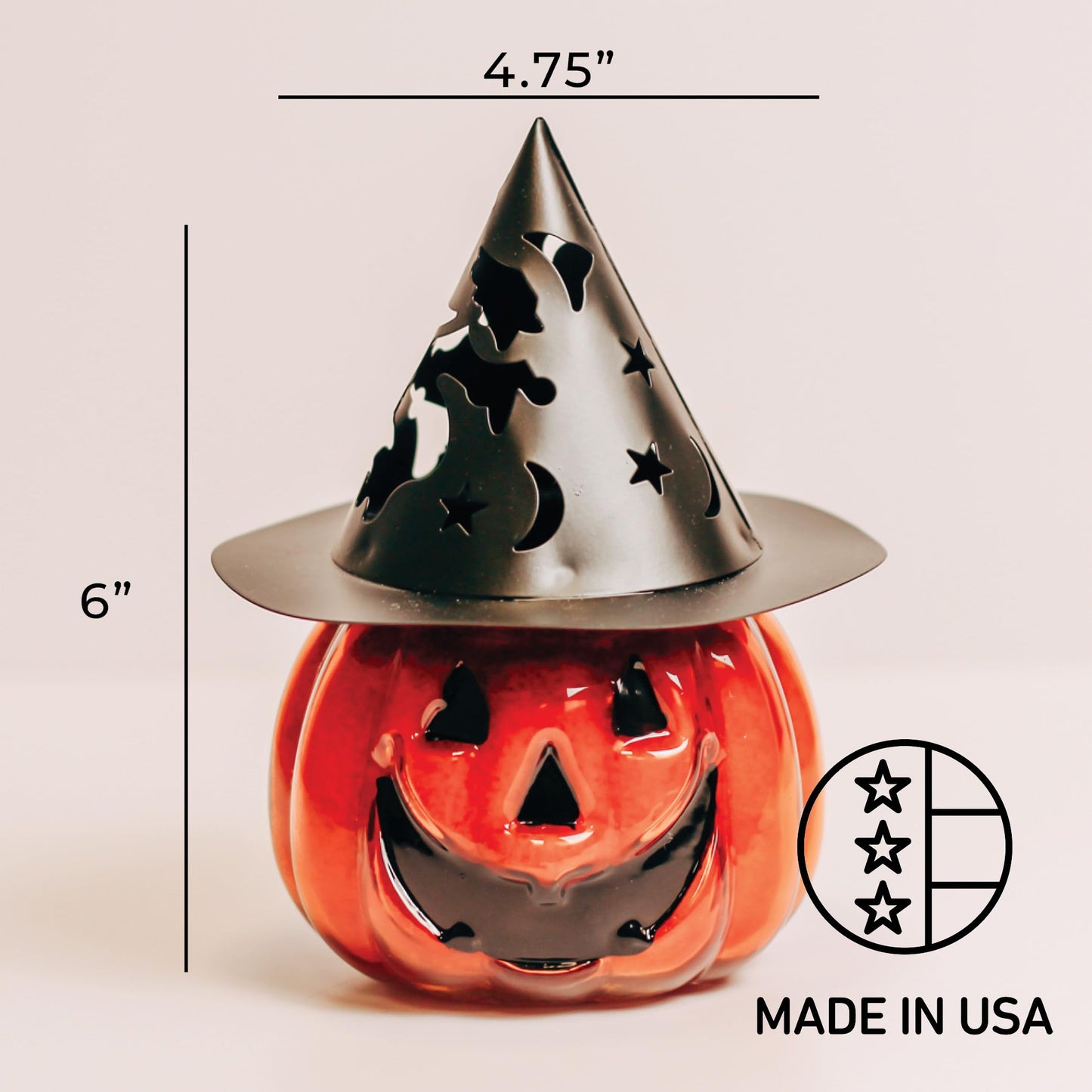 A Cheerful Giver Punky Pumpkin Jar Candle - Fun and Spooky Candle for Halloween Decorations - Uniquely Shaped Candle Jars for Indoor/Outdoor Decor - Papa's Pumpkin Pie Scent - 10 Oz