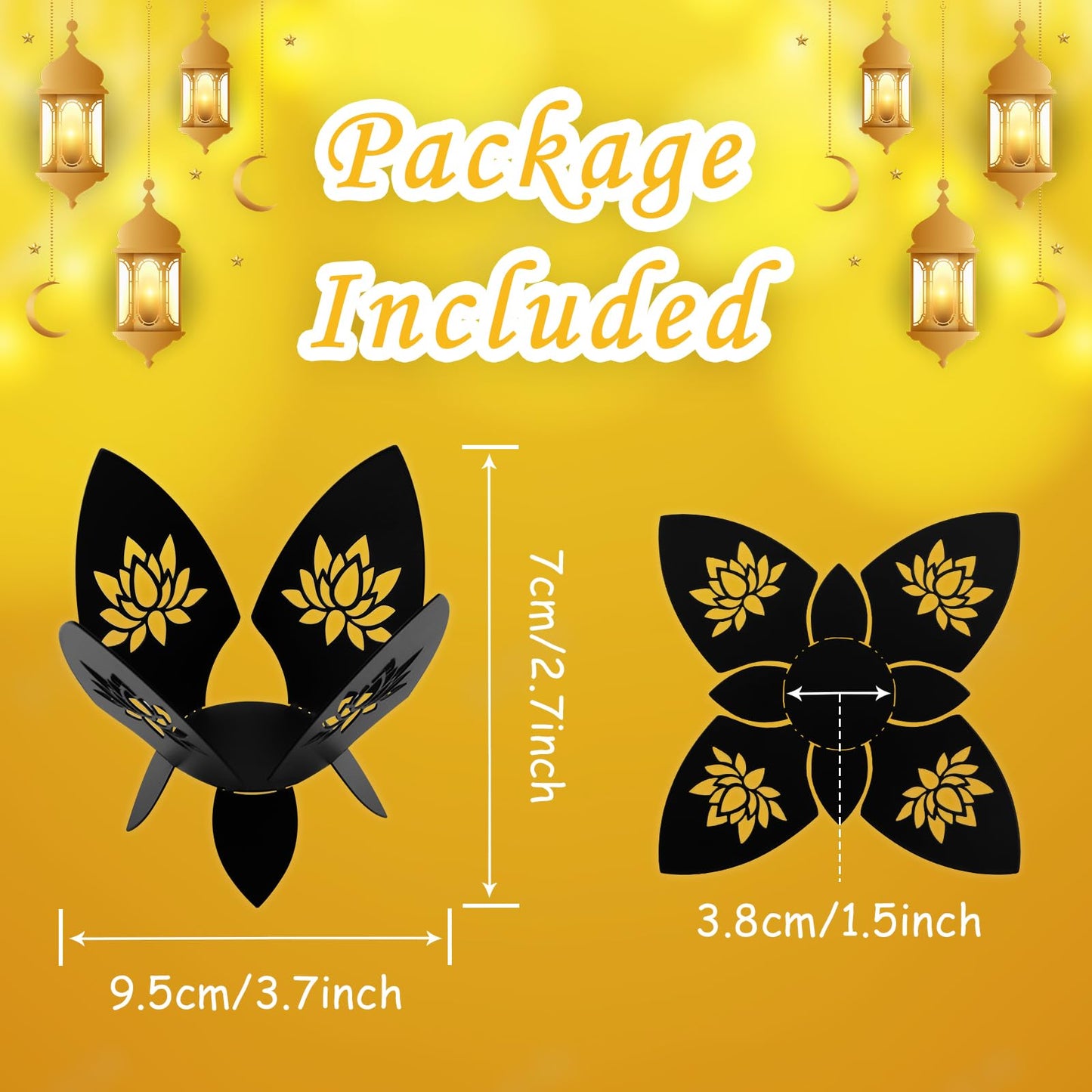 2 PCS Lotus Candle Holder Hollow-Out Lotus Tealight Candle Holder Shadow Lotus Pattern Flower Shape Candlestick Iron Diwali Decorative Candle Holders for Home Christmas Wedding Decor