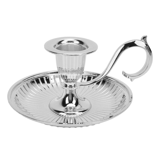 Vintage Candle Holder Elegant Decorative Taper Stand for Dinner Table Home Party (Silver)