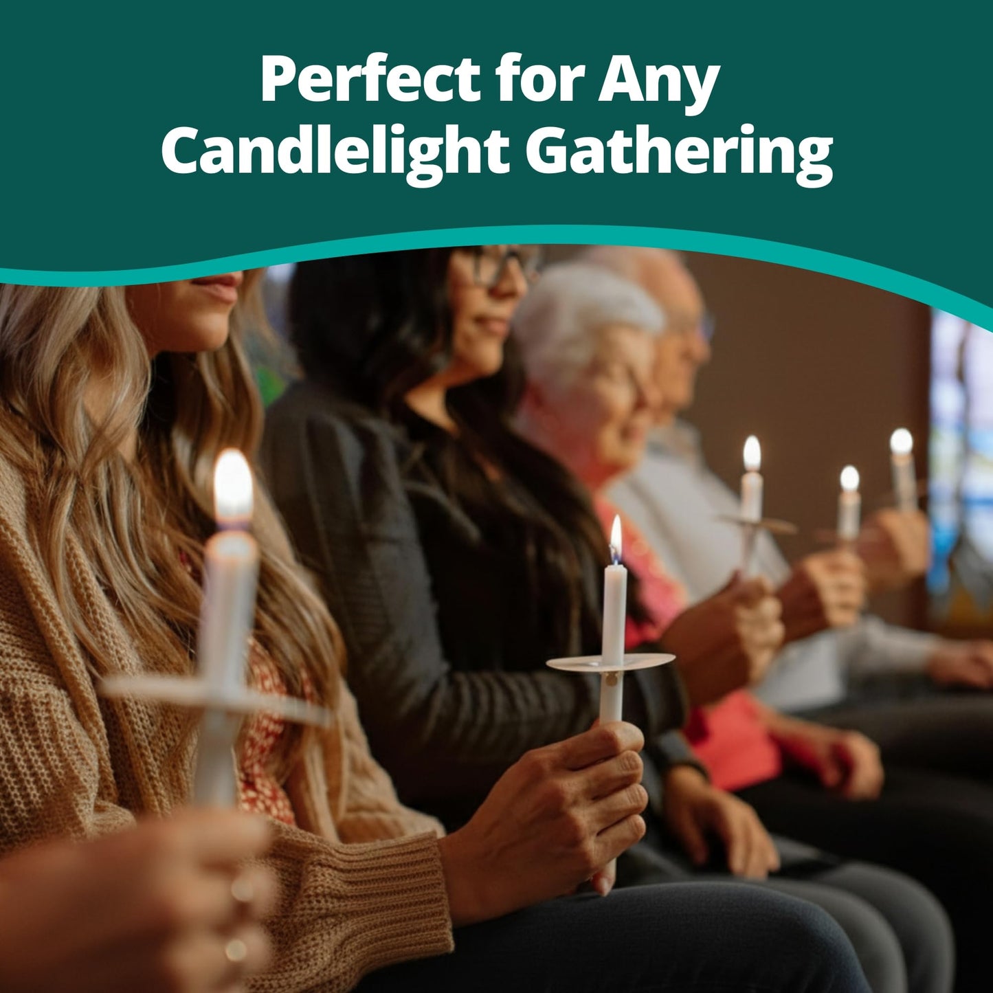 Concordia Supply Church Candles for Candle Light Service Vigil - 5.75" x 1/2" Bulk White Candles for Memorial, Congregational, Shabbat, Wedding, Communion, Baptism & Christmas Ceremonies - Box of 250
