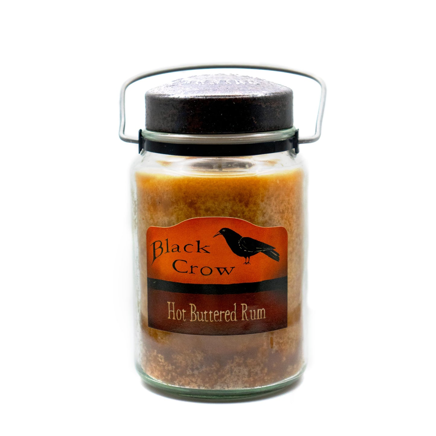McCall’s Candles | Hot Buttered Rum | 26 oz Scented Candle | USA-Poured | Vintage Rustic Jar with Carrying Handle | Warm Buttery Spiced Rum Fragrance