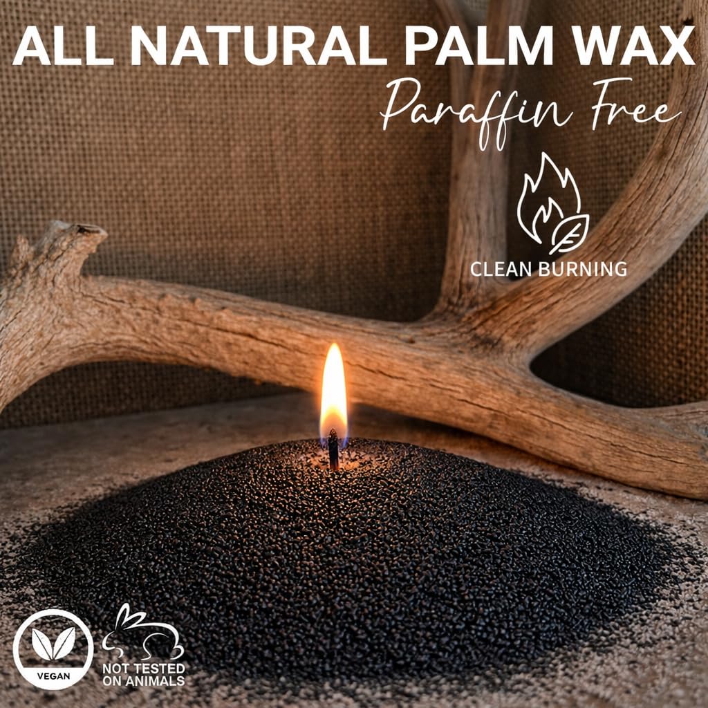 Fiora Naturals Pearled Candle Sand with Wicks – 1 Lb Sand Wax Beads & 20 Cotton Wicks – DIY Refillable Candle Making Kit, Long-Lasting, Smoke-Free, Clean Burning Snow Candles