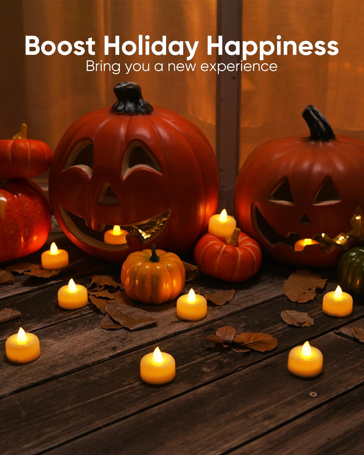 Amagic 50Pack Flameless LED Tea Lights Candles Battery Operated, Electric Fake Tealight Candles for Votive, Halloween, Christmas, Home Decor, Wedding, Table Decor (50Pack)