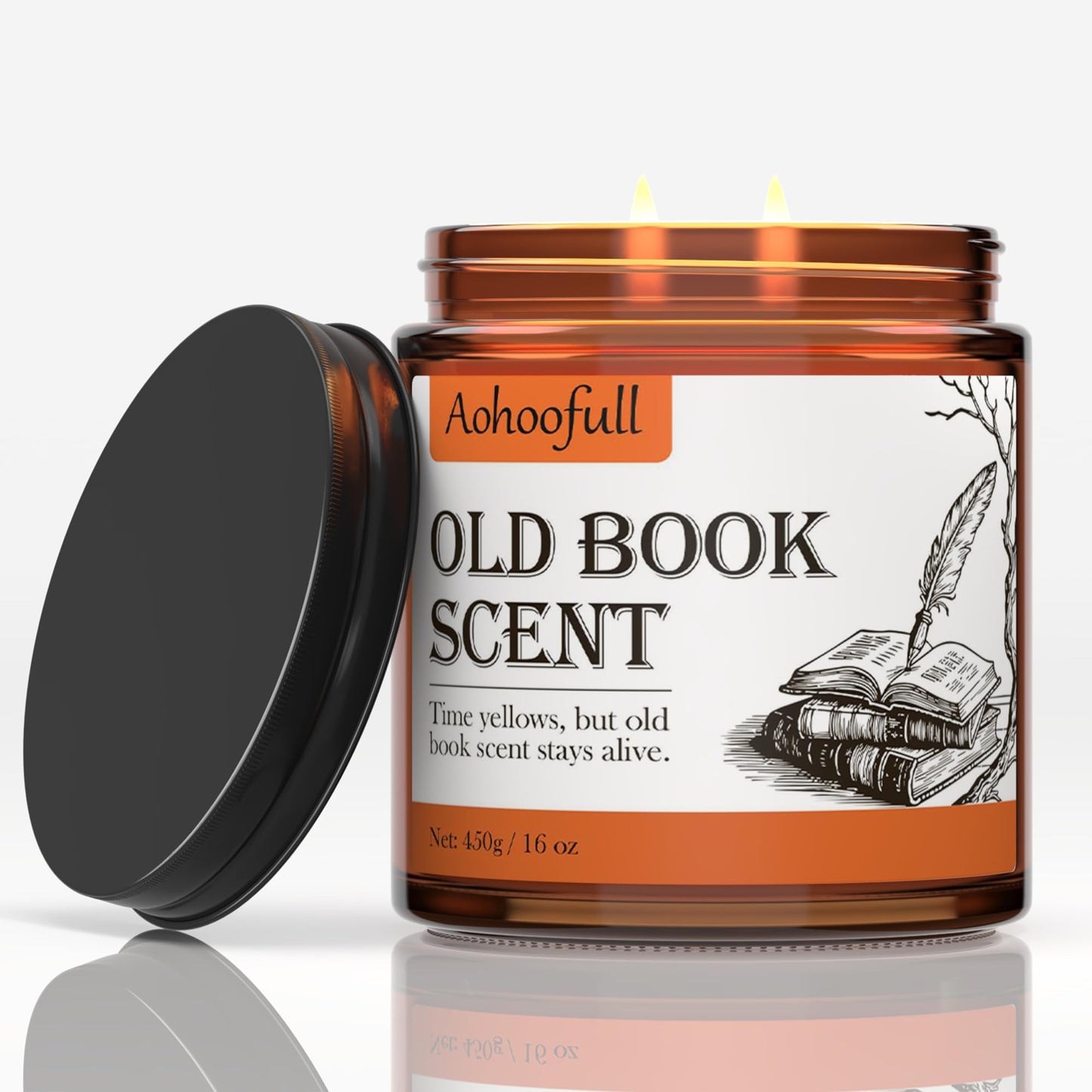 Aohoofull Scented Candles Gifts for Book Lovers,Soy Wax Candles,Inspired Gift Ideas for Readers,Women, Bookworm, Librarian, Men, Friend