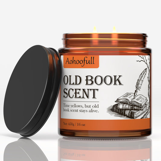 Aohoofull Scented Candles Gifts for Book Lovers,Soy Wax Candles,Inspired Gift Ideas for Readers,Women, Bookworm, Librarian, Men, Friend