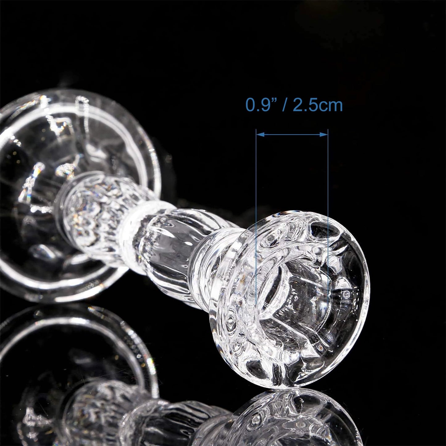 3 Pack Glass Candle Stick Holders - Clear Crystal Taper Candles Holder– for Buring Candles, Led Taper Candle,Party and Wedding Centerpieces, Table Decoration