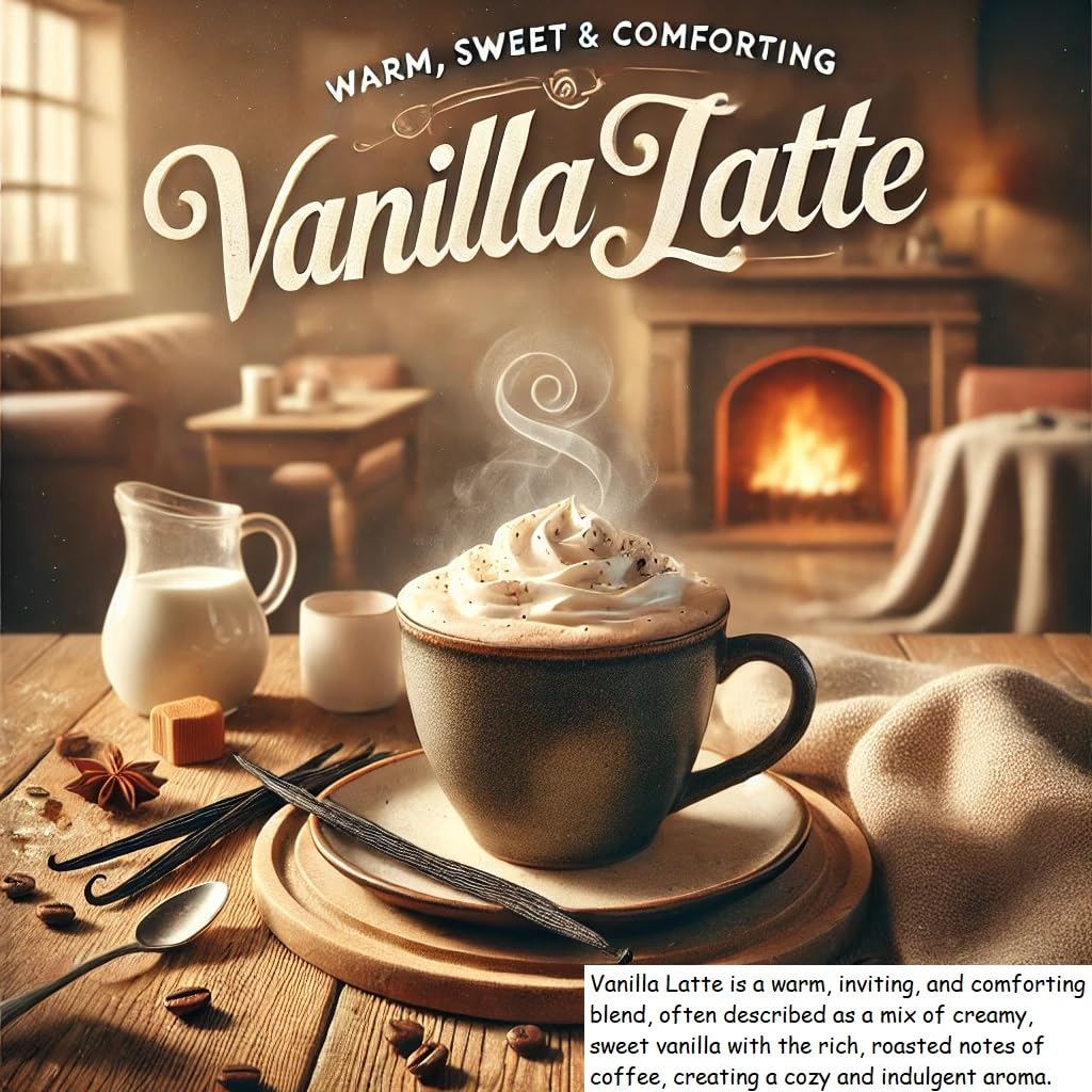Vanilla Latte Aromatherapy Candle 12 oz | 100% All-Natural Soy Wax & Essential Oil Infused | 40+ Hour Burn Time | Pet Safe + Smoke Odor Eliminating | Handmade in U.S.A. | Non-Toxic Candles