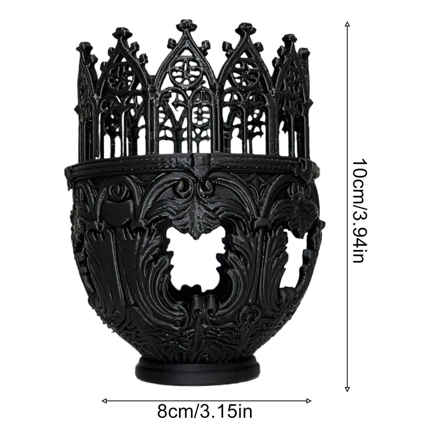 Candle Holders for Pillar Candles - Cathedral Design Table Centerpiece - Candlelight Stand | for Home Dinner Room Fireplace Mantel Farmhouse Wedding