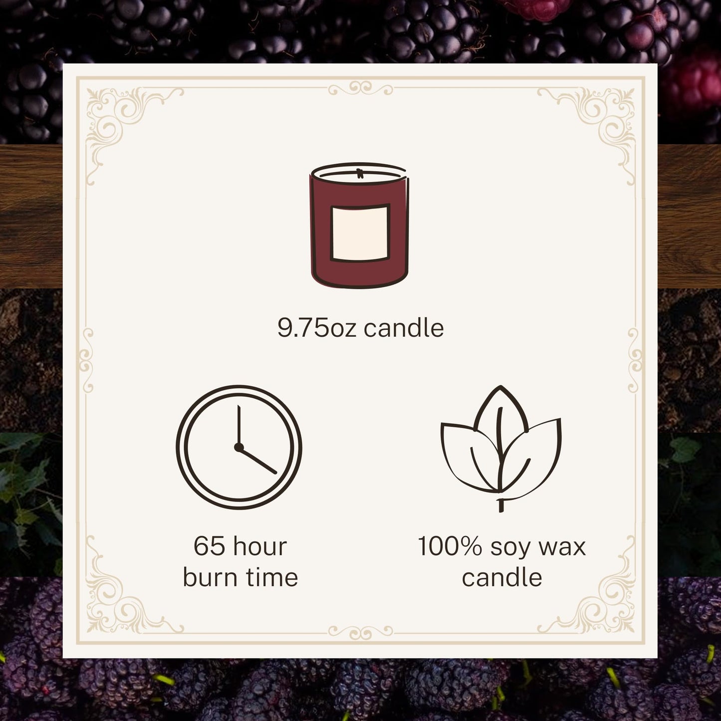 Hotel Lobby Napa Valley Candle – Luxury Hand-Poured 9.75oz 100% Soy Wax with Black Currant, French Oak, Sweet Soil, and Mulberry – Paraffin-Free, Infused with Essential Oils, 65-Hour Clean Burn