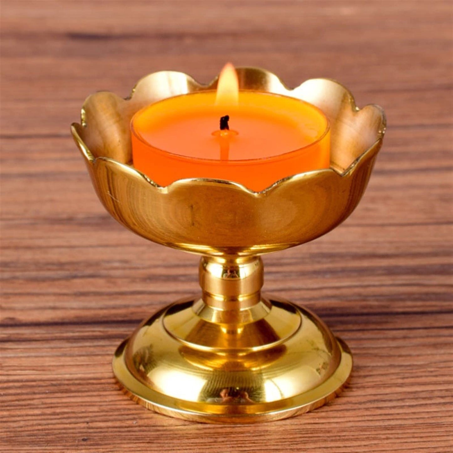 cfycfy987 Candelabra Classical Candle Holder Creative Flower Candlestick Table Decoration Zen Buddhist Temple Offering (Excluding Candles) Candle Sticks Holder