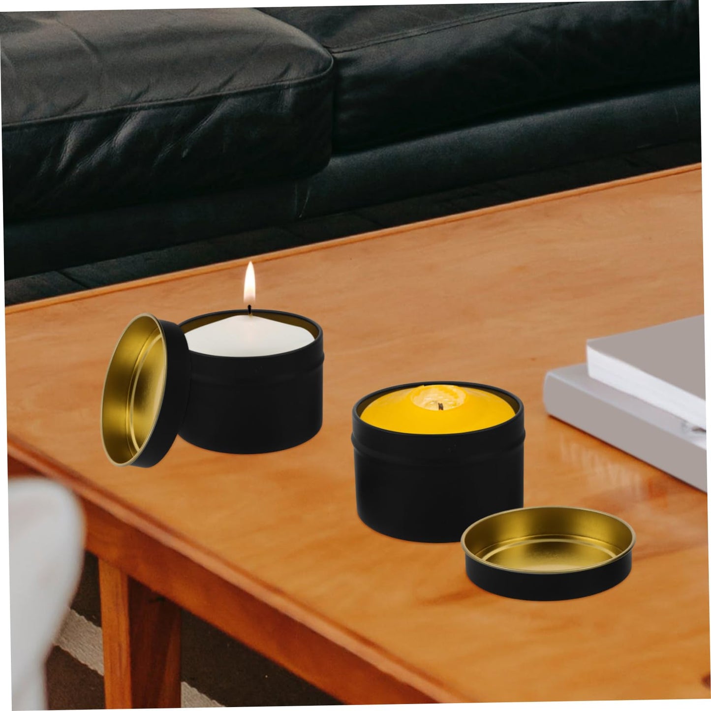 Gadpiparty Metal Can Candle Jar Small Candle Holder DIY Candle Tinplate Jar for Elegant Home Dec