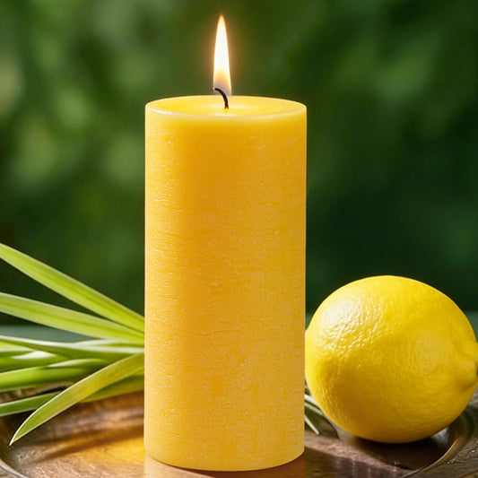 Citronella Candles Pillar, 2.8x6 Inch, 75 Hours Long Burn Time, Citronella Pillar Candle for Summer Home, Plant-Based Essential Oil Lemongrass Candle for Indoor/Outdoor