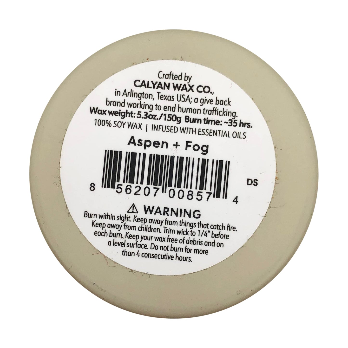 Calyan Wax Co. Dignity Series Aspen & Fog Scented Candle - 35 Hour Burn - Luxury Clean Soy Wax Candles - Long Lasting Ivory Glass Jar Candle for Home - 5.3oz