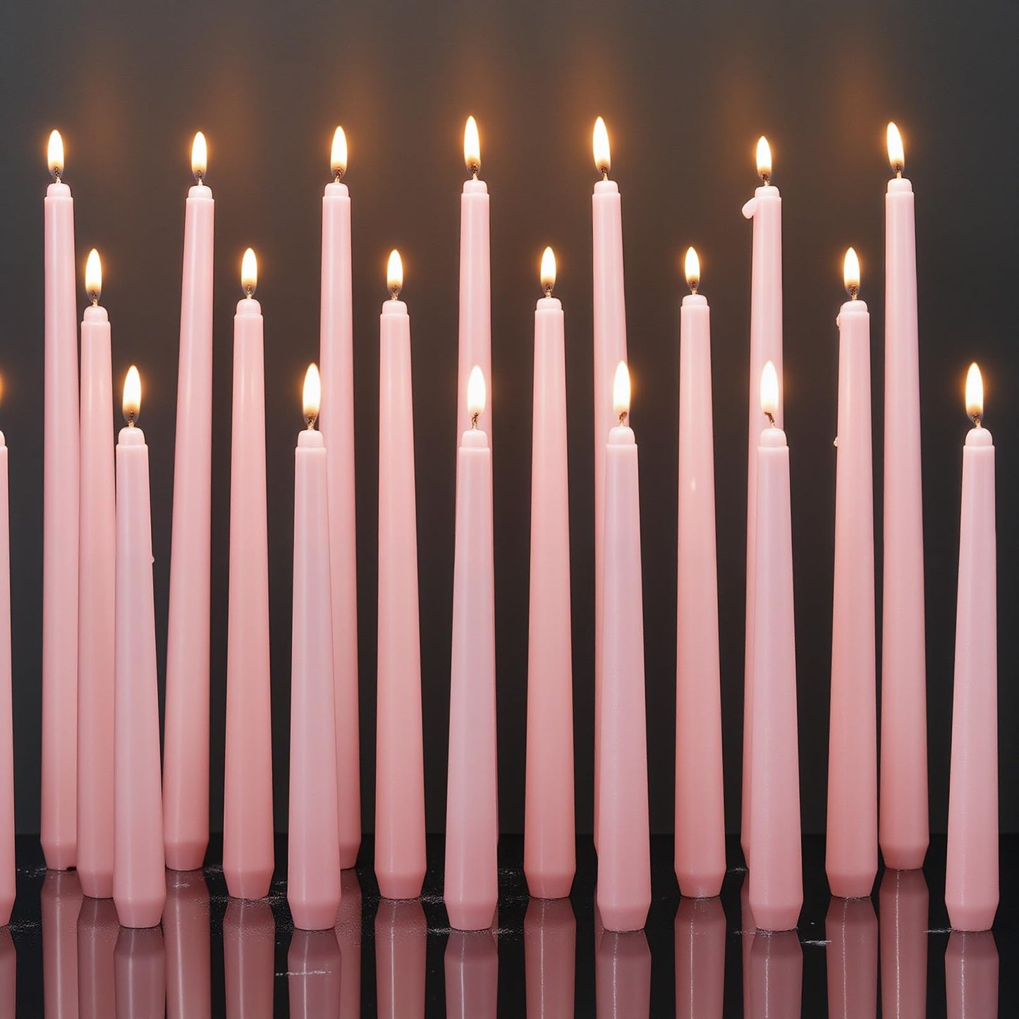 MTLEE Taper Candles 8/10/12 Multi Height Unscented Taper Candles 8 Burn Hours for Dinner Decorative Home Decoration Fall Thanksgiving Wedding Party Candlesticks(Pink,36)