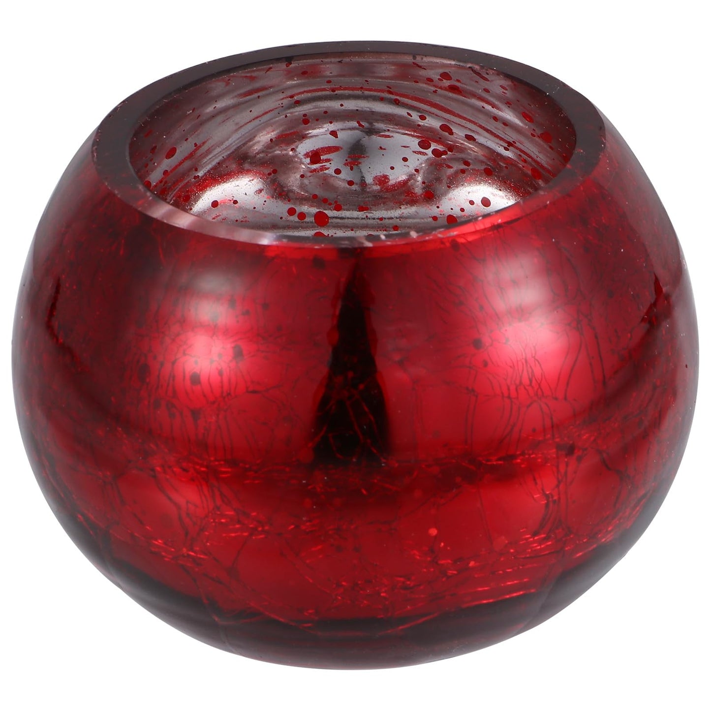 Luxshiny Valentine's Day Glass Tealight Holder Red Frosted Floral Pattern Candle Cup Romantic Aromatherapy Decor for Wedding Home Relaxation