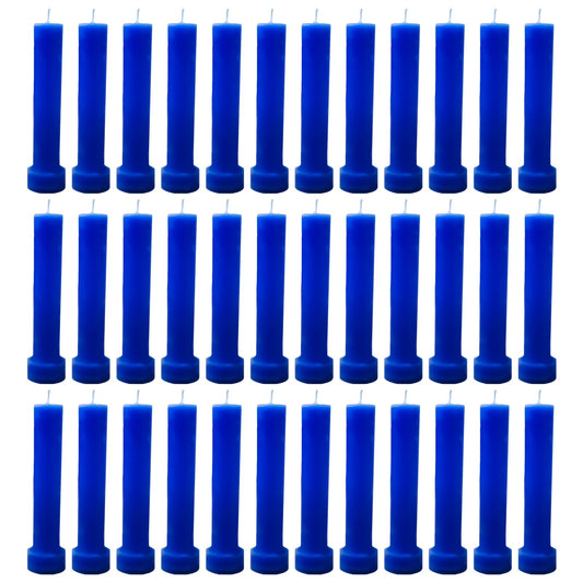 Hecate Magic Mall Taper Candles 4.5 Inch Tall | Unscented, Dripless | Vibrant Multicolor Dinner Candles for Home Décor, Events, Holidays, Weddings | Clean Burning | Smokeless (36, Blue)