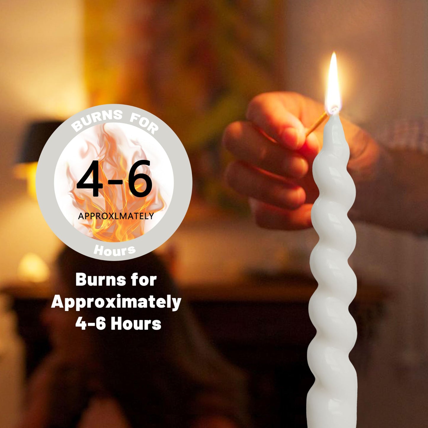 NJAO HOO 7.5 Inch Spiral Candlesticks White Taper Candle Short Tapered Candles Twisted Taper Candles Spring Candlesticks for Dinner Table Home Decor Party Wedding 2 Pcs