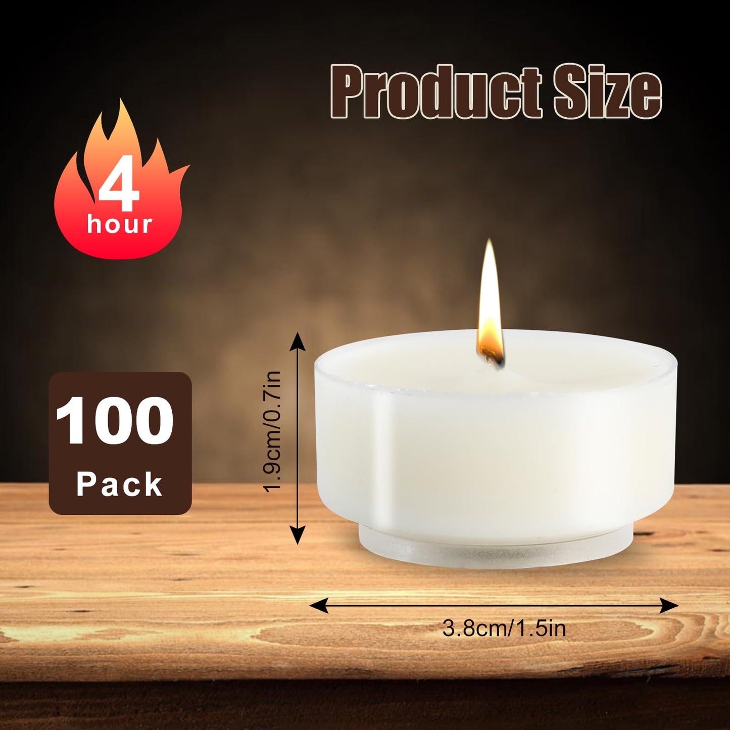 Loccmat 100 Pack Soy Tea Lights Candles,Tealight Candles Bulk,Unscented Natural White Tealight Candle,4 Hours Long Burning,Mini Tea Light Candle for Dinner,Weddings,Emergency,Home Decor