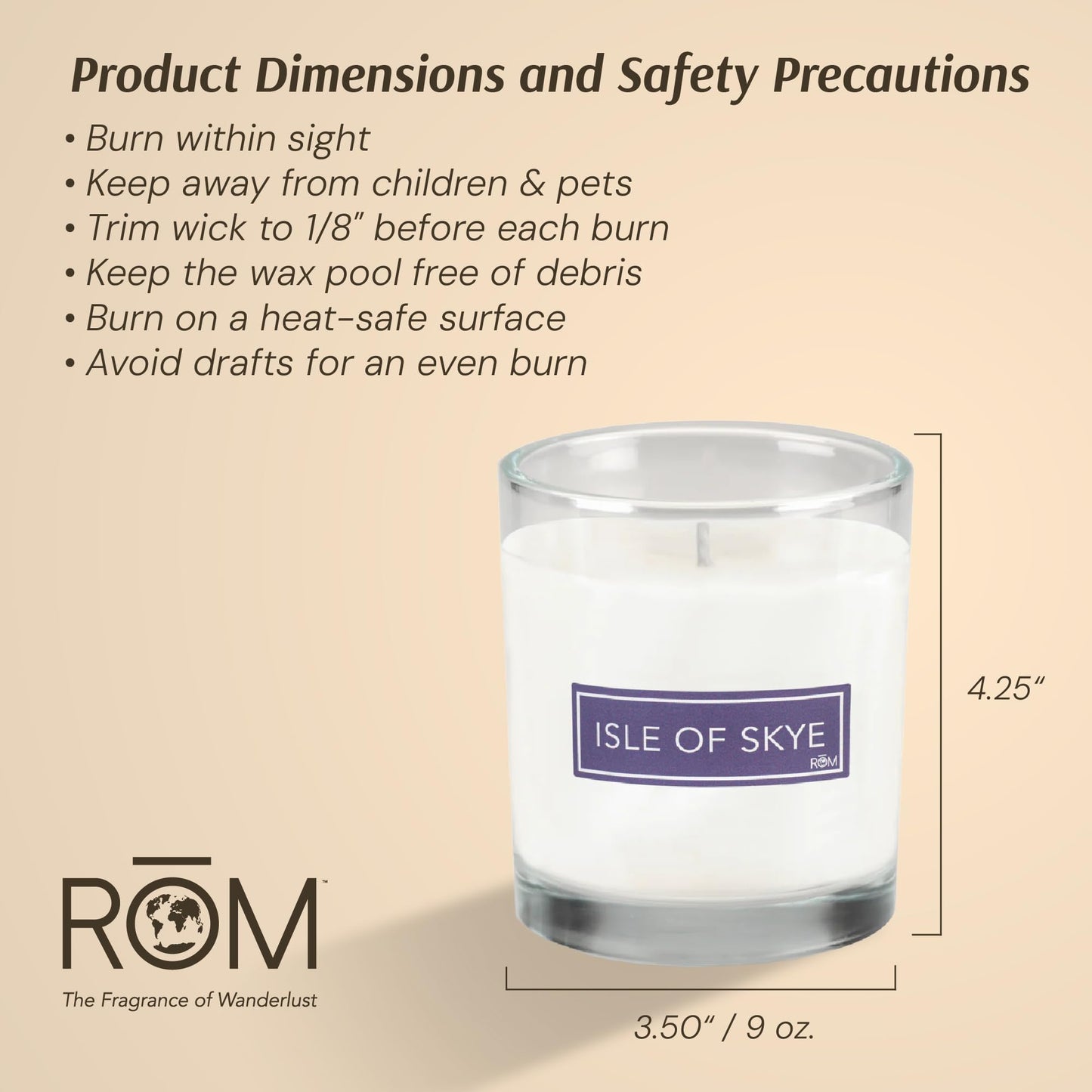 Isle of Skye Luxury Scented Candle – Natural Plant Based Wax, 9oz – Fir Balsam, Sage, White Orchid & Eucalyptus - Long Lasting 60 Hour Burn – Non-Toxic, Hand-Poured in USA for Home