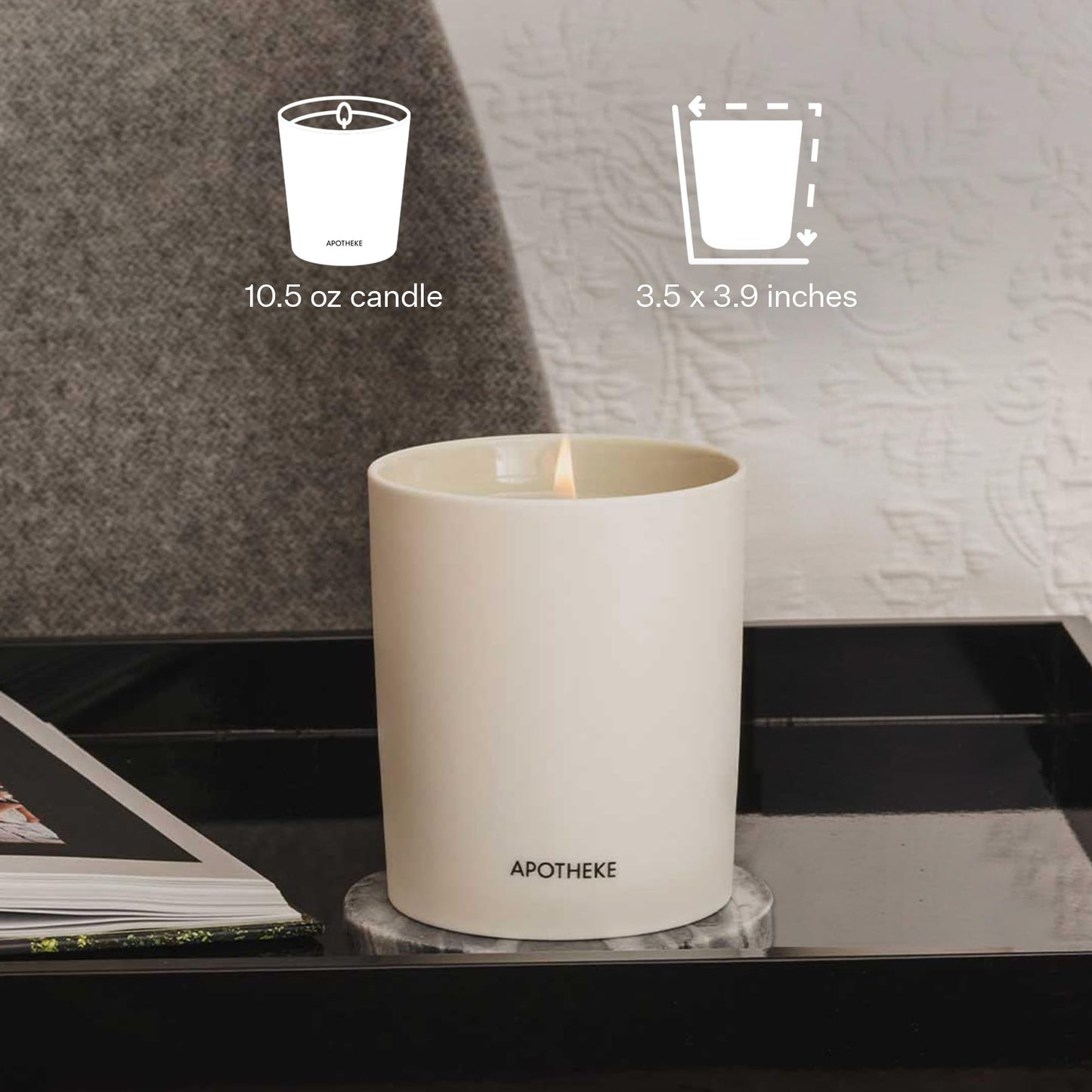 Apotheke Signature Scented Candles for Home, Elderflower Sugar