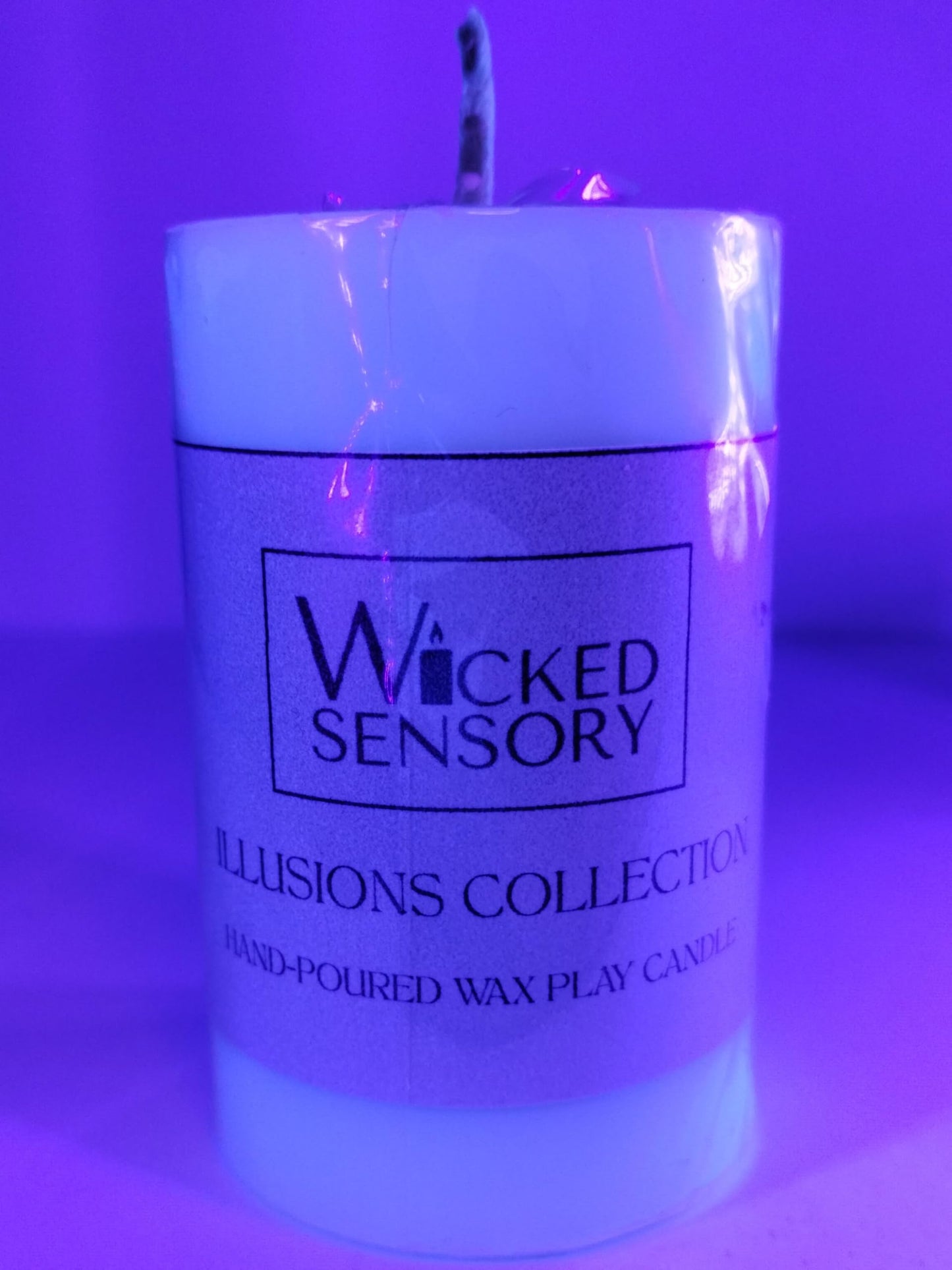 Premium UV Wax Play Candle - Unscented Body Safe Wax Blend for Sensory Play, Comfortable Heat Sensation - Perfect for Couples & Beginners (UV White)