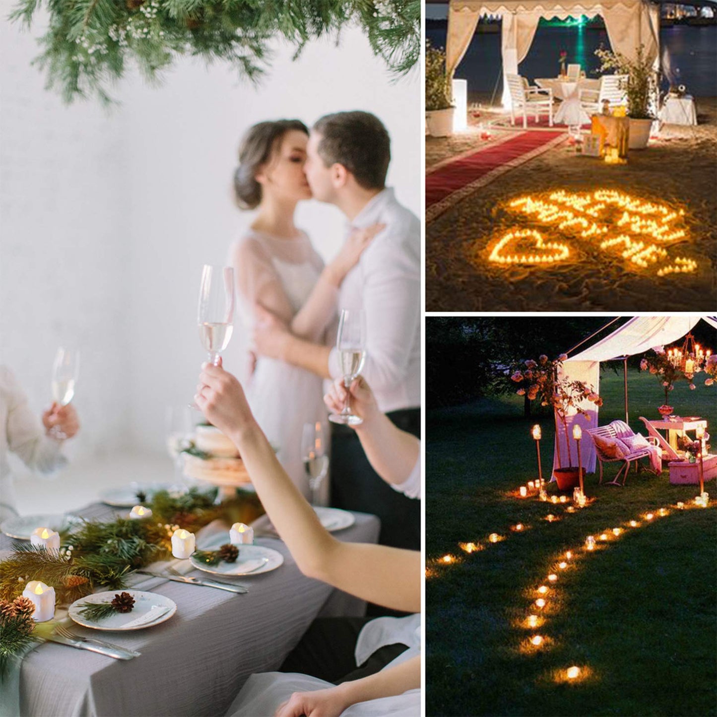 PChero 1.57" x 1.69" Battery Operated Tea Lights with Timer, 12pcs Warm White LED Timed Flameless Candles Flickering, 6Hours On Per 24Hours Cycle, Ideal for Thanksgiving Christmas Wedding Home Decor