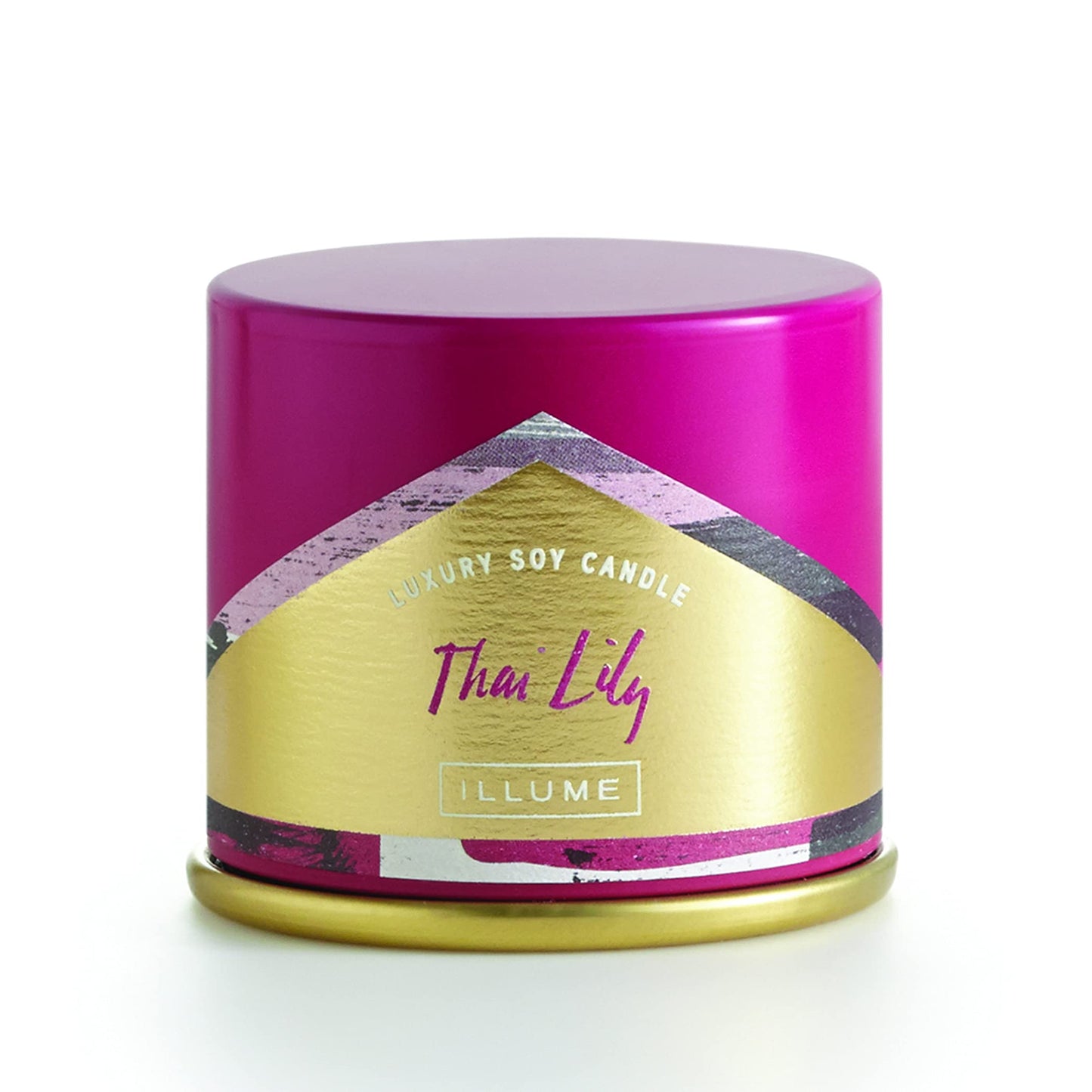 Illume Thai Lily Soy Candle, Demi Vanity Tin, Pink, 3 oz.