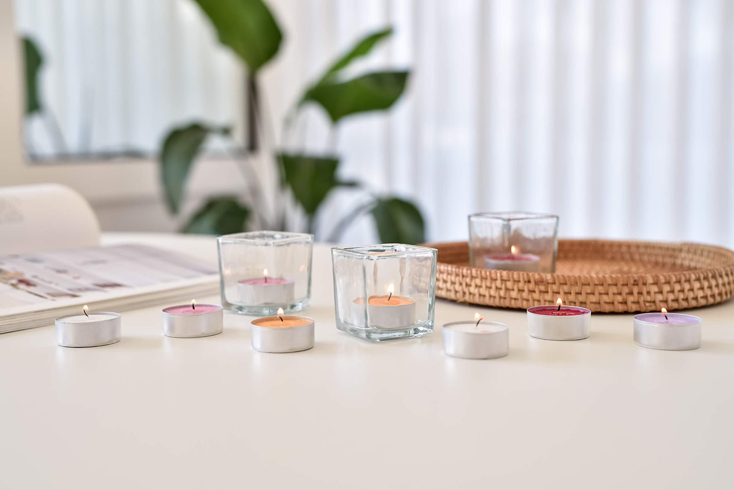 COCODOR Scented Tealight Candles/Honey Peach / 25 Pack / 4-5 Hour Extended Burn Time/Made in Italy, Cotton Wick, Scented Home Deco, Fragrance, Mother's Day