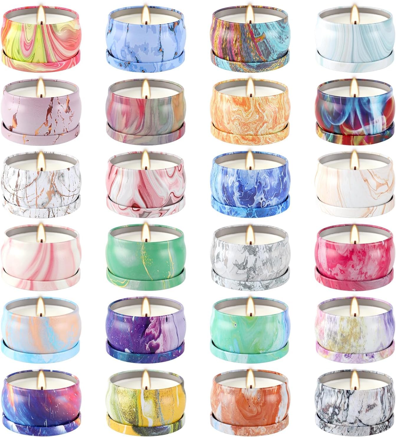 YOROXRG Scented Candles Gifts Set 24 Pack Soy Wax Travel Tin Jar Candles for Home 2.5 OZ Scented for Mom for Christmas, Birthday, Thanksgiving, Mother's Day