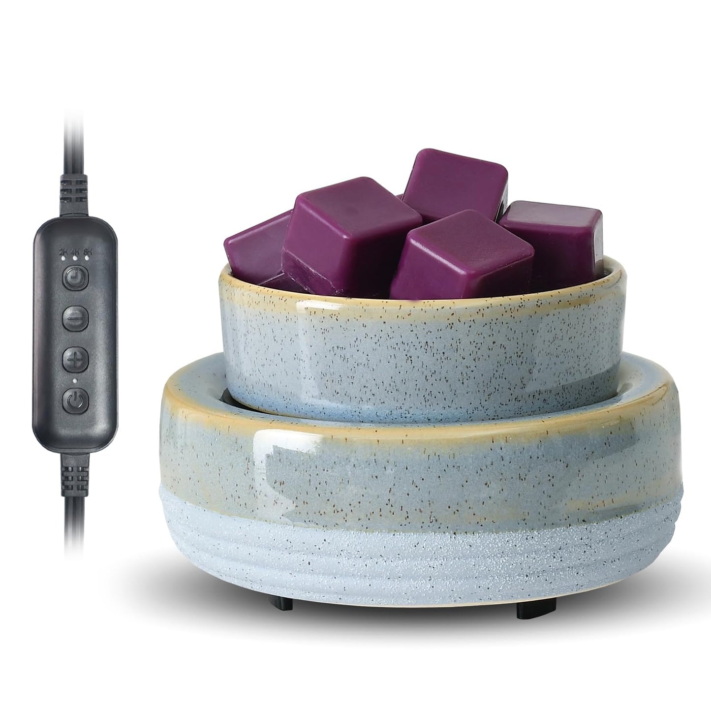 Wax Melt Warmer, Ceramic Candle Melter Melting Wax 3-in-1 Oil Burner Electric Fits Yankee Large Jar, Scented Candle Holder for Home Decor Gifts for Mom Grandma Women Girls