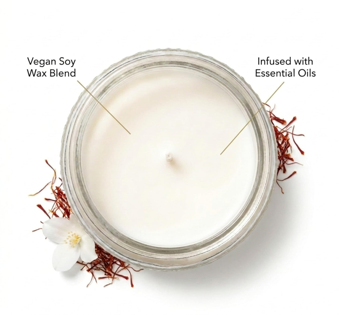 LEOBEN CO – Amber Saffron Scented Candle – 18oz, Heirloom Collection Design – 80 hr Burn Time – Poured in California Using Vegan Soy Wax and Essential Oils – Made in Small Batches