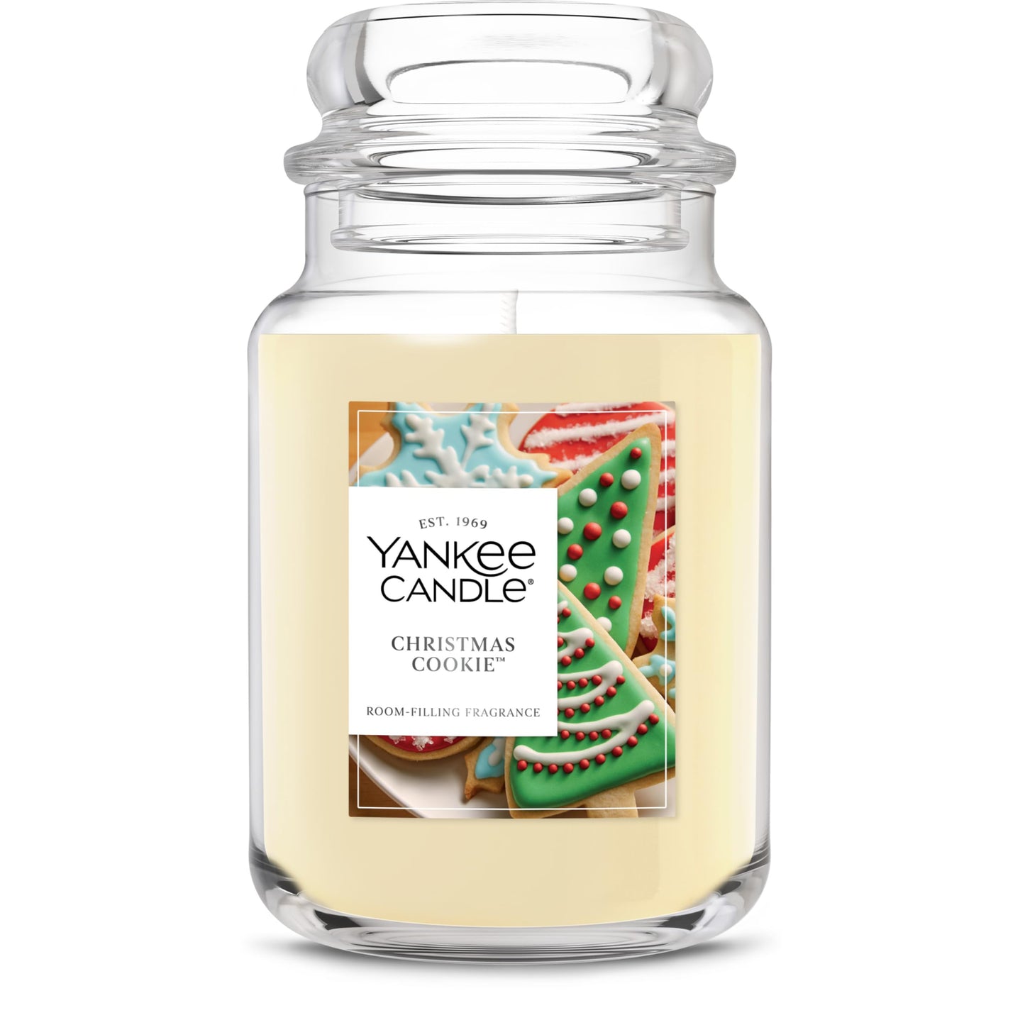 Yankee Candle Christmas Cookie Scented Candle, 22oz Large Jar with up to 150 Hour Burn Time, Giftable