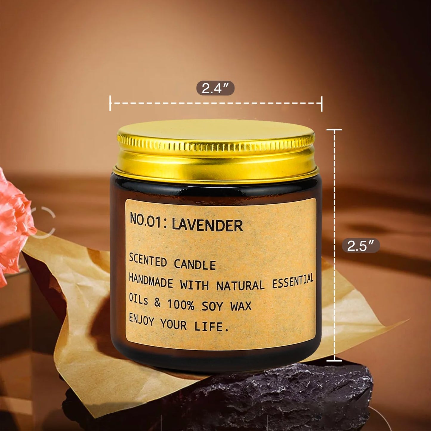 Candles for Home Scented, 150 Hours of Burning Time Aromatherapy Candle, 6 Pack Natural Soy Candle Set, Scented Candles Suitable for Giving Gift, Gifts for Women, Teacher Gifts﻿, Mothers Day Gifts