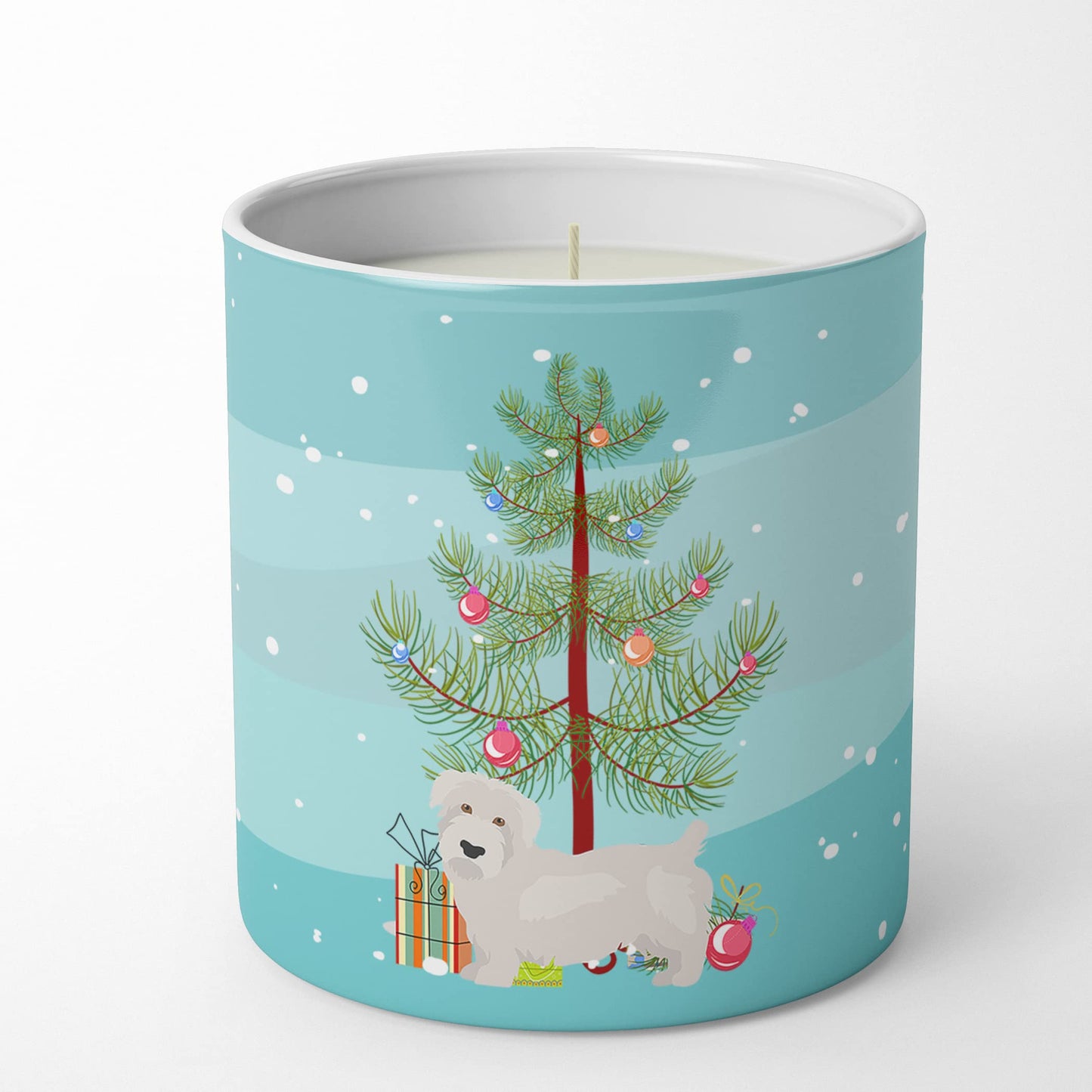 Caroline's Treasures CK3457CDL Glen of Imal Christmas Tree 10 oz Decorative Soy Candle Nature Soy Wax Essential Oil Home Decor Ideal for Bedroom Kitchen Bath Office Gift, 10 oz