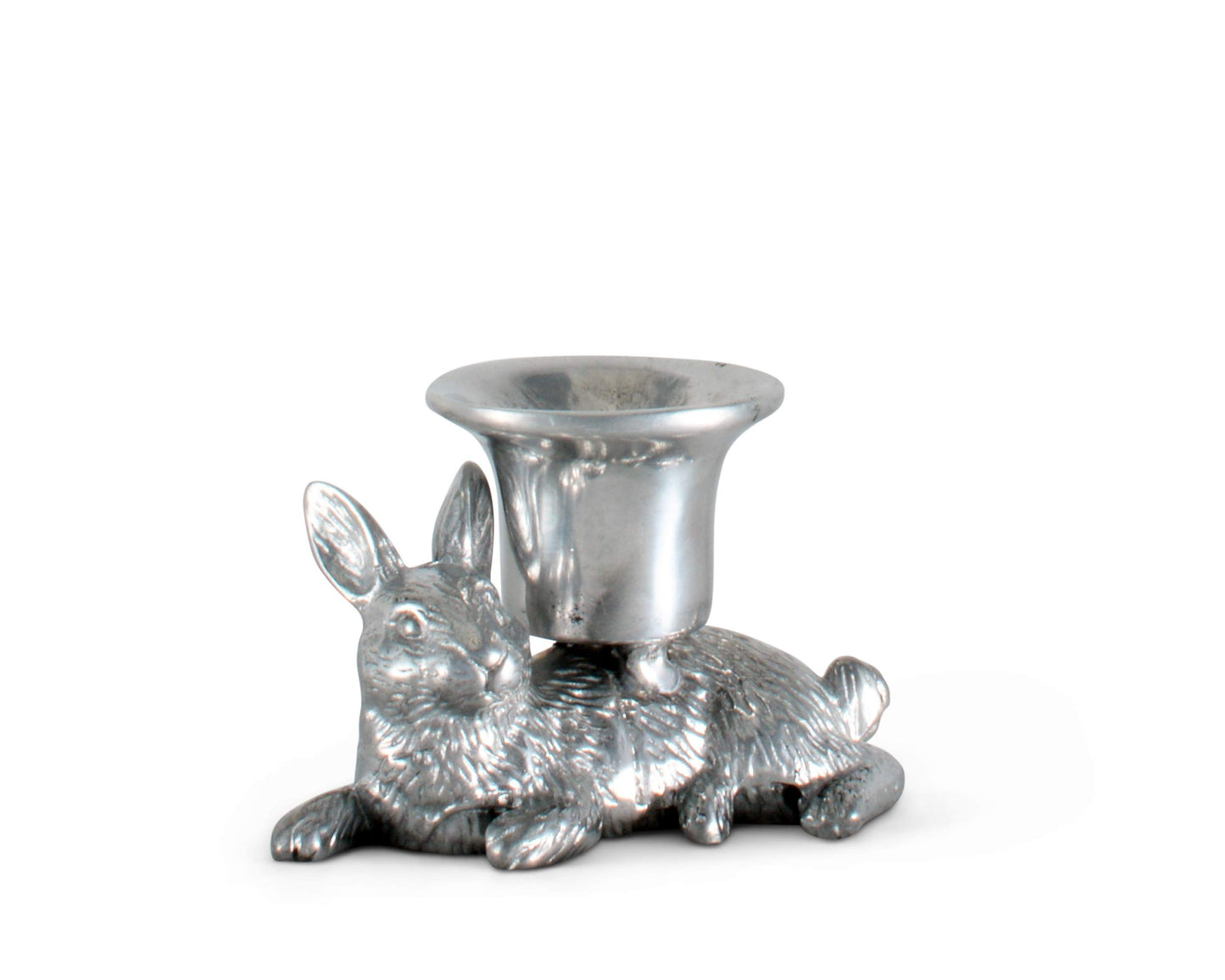 Arthur Court Aluminum Metal Easter Bunny Rabbit Candle Holder/Taper Candlestick - Perfect for Outdoor Table or Easter décor 2.25 inch Tall x 3.5 inch Wide