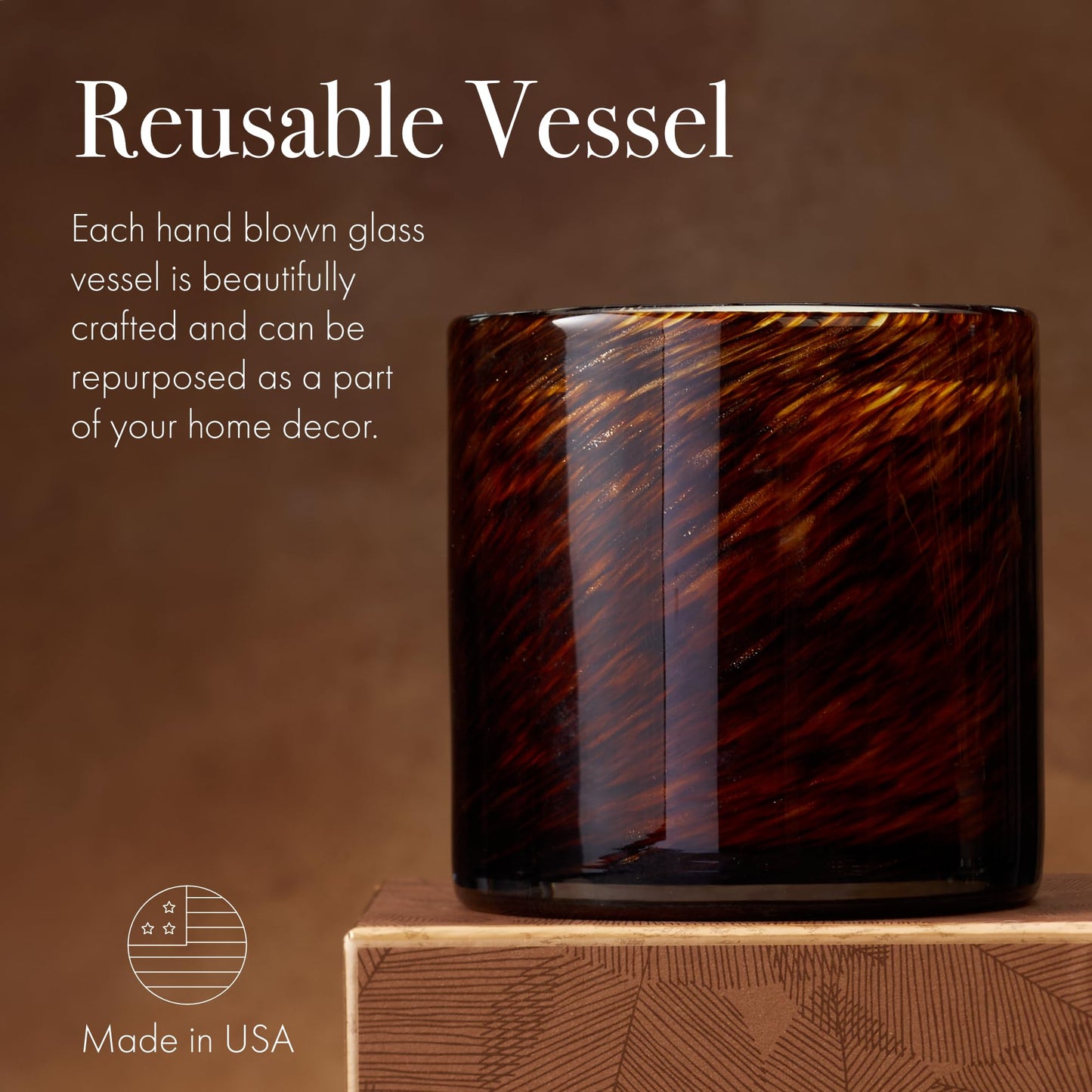 LAFCO New York Fall Classic Candle, Spiced Pomander - 6.5 oz - 50-Hour Burn Time - Reusable, Hand Blown Glass Vessel - Made in The USA