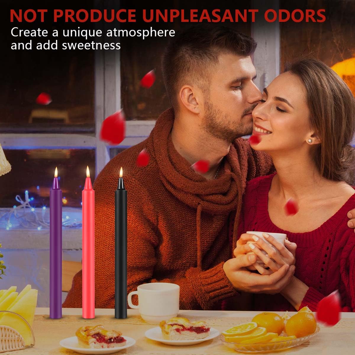 KISEER 6 Pcs Low Temperature Candles Low Heat Romantic Candles Wax for Couples Lovers, Home Decoration