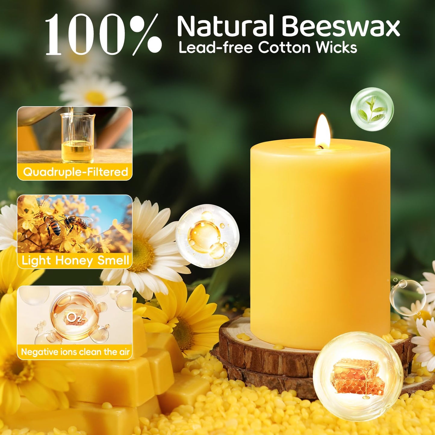 Beeswax Pillar Candles and Taper Candles and tealights Candles
