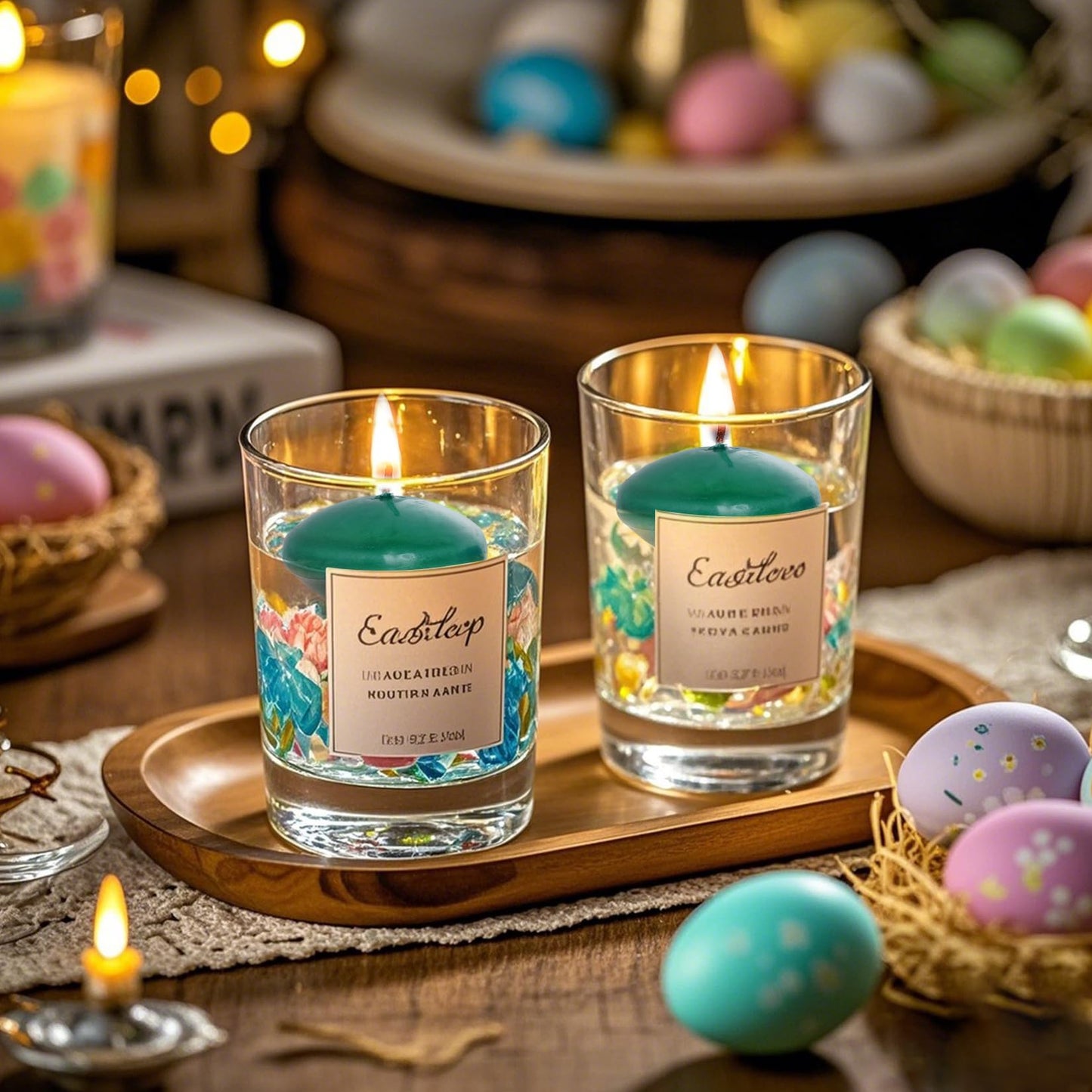 20 Pcs Floating Candles Centerpieces, 1.5 Inch Unscented Floating Candles Small Decoration for Valentine's Day, Thanksgiving, Wedding and Home Decor
