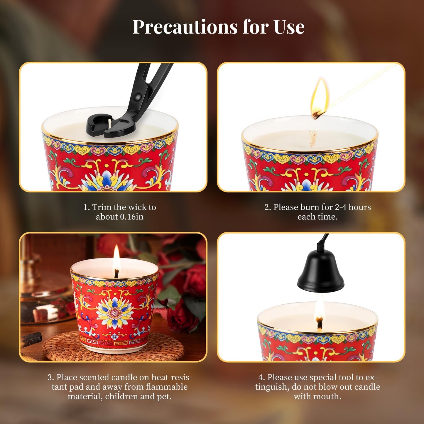 KONNI Scented Candles Gifts Set of 3 for Women Men 19 oz Soy Wax Candles Lotus Ceramic Jar Candle 90 Hours Long Lasting Floral & Woody Scents for Christmas, SPA Relaxation, Home Decor