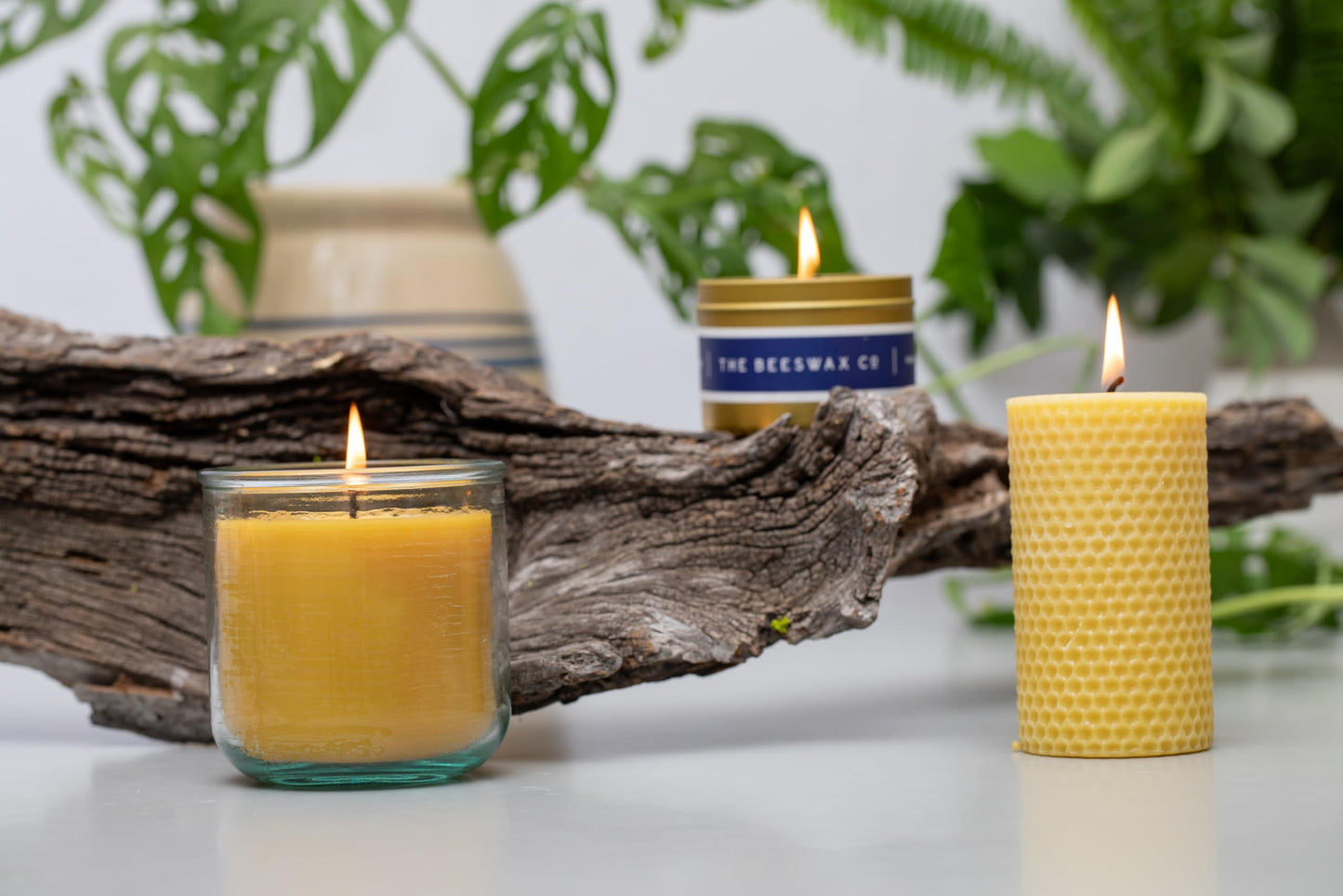 The Beeswax Co Southwest Travel Candle Tin - Natural Honey Scented - Long-Lasting & Eco-Friendly - Cotton Wick - Slow Burning - Hand Poured Pure Organic Bees Wax - 4oz Candles - 2.5 x 1.5