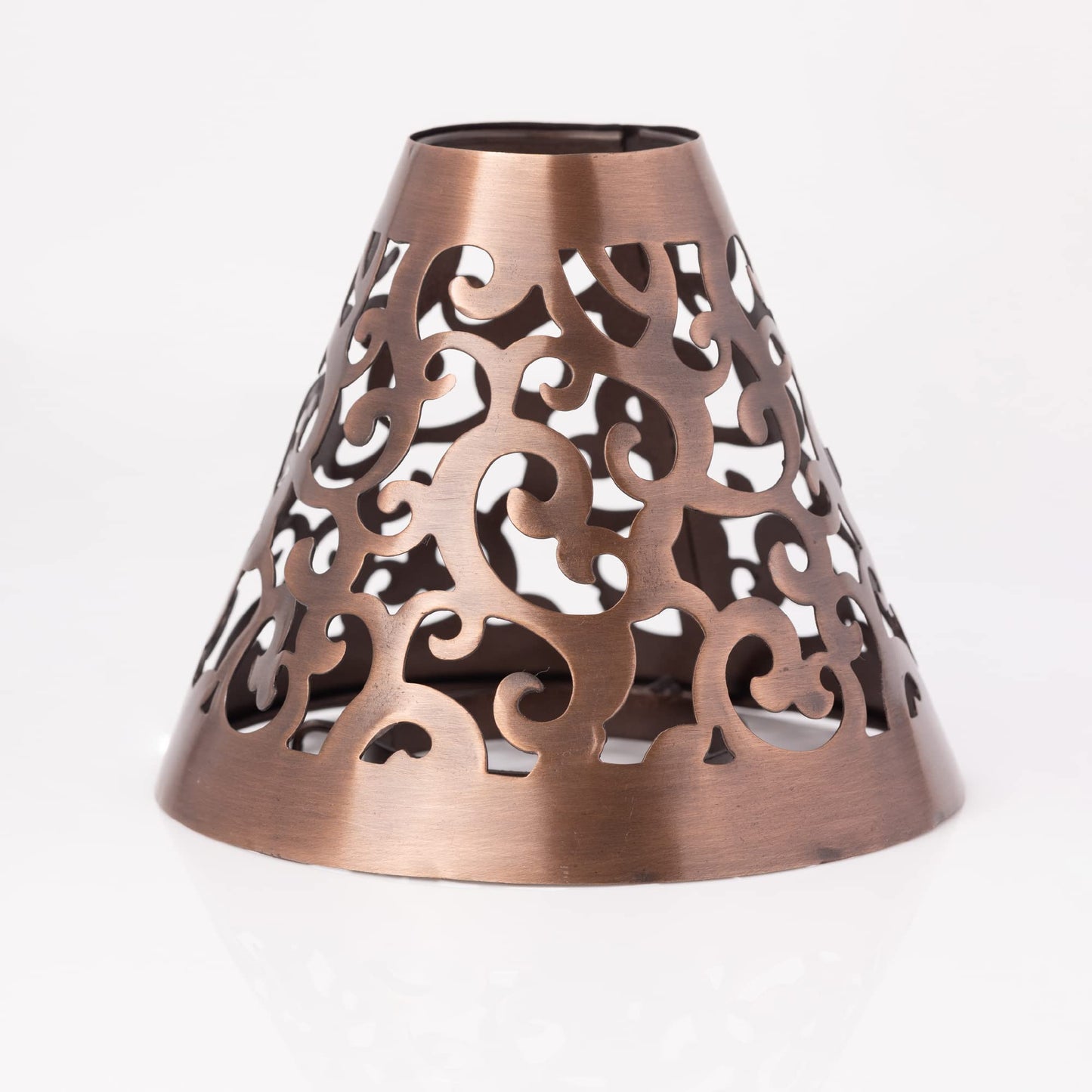A Cheerful Giver Victorian Candle Shade, Copper