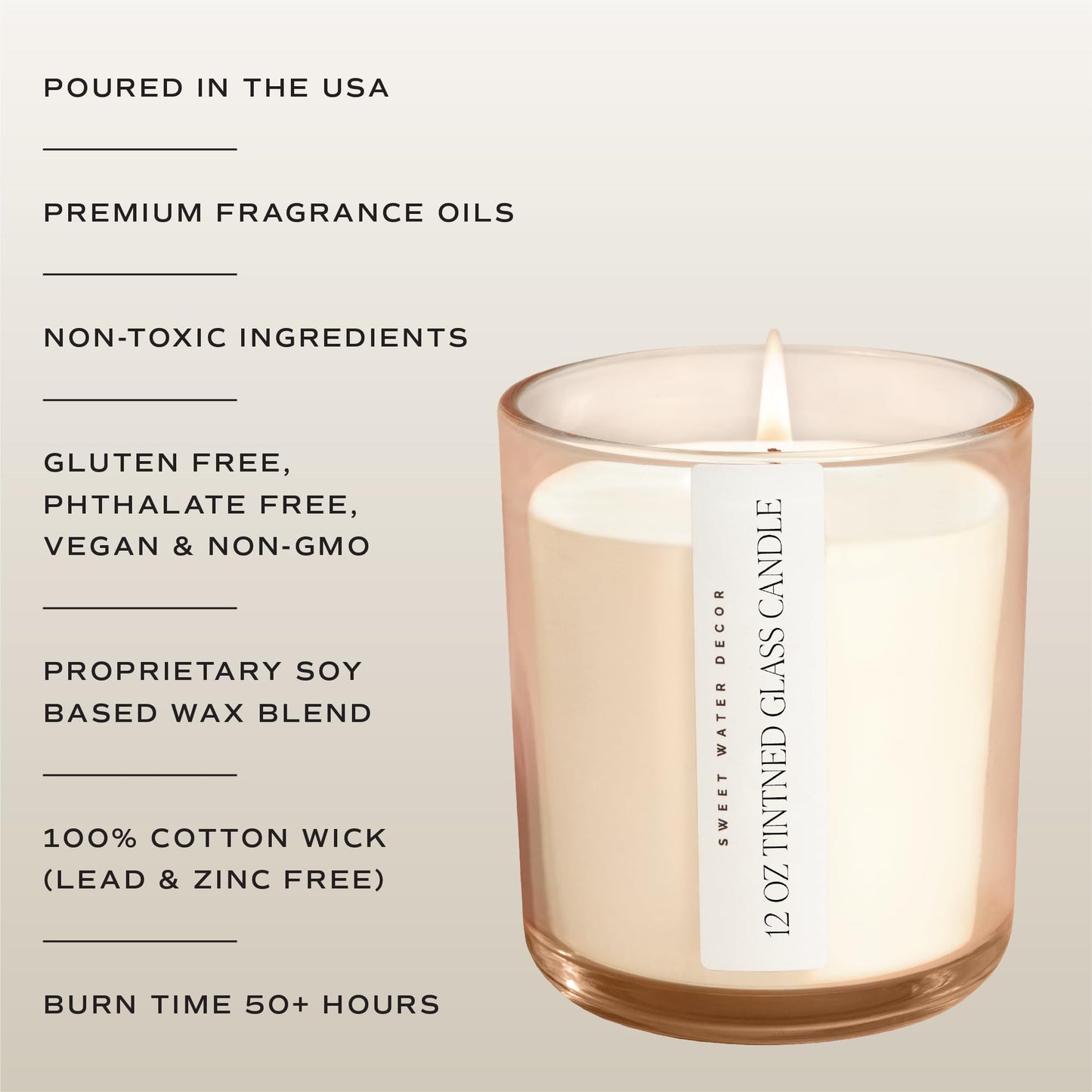 Sweet Water Decor Farmhouse Scented Soy Candles – Apple, Orange, Pumpkin, Cinnamon, Nutmeg, Ginger, Vanilla – Cozy Aroma – 50 Hour Burn – 12oz Tinted Glass Jar for Home Decor and Bedroom Decor