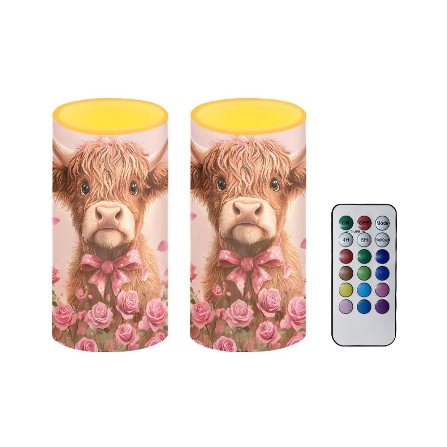 Luarisgur Valentines Day Decor Flameless Candles Battery Candles with Remote Control Pink LED Pillar Candles Electric Fake Plastic Candles for Home Room Bedroom Holiday Decorations Set of 2
