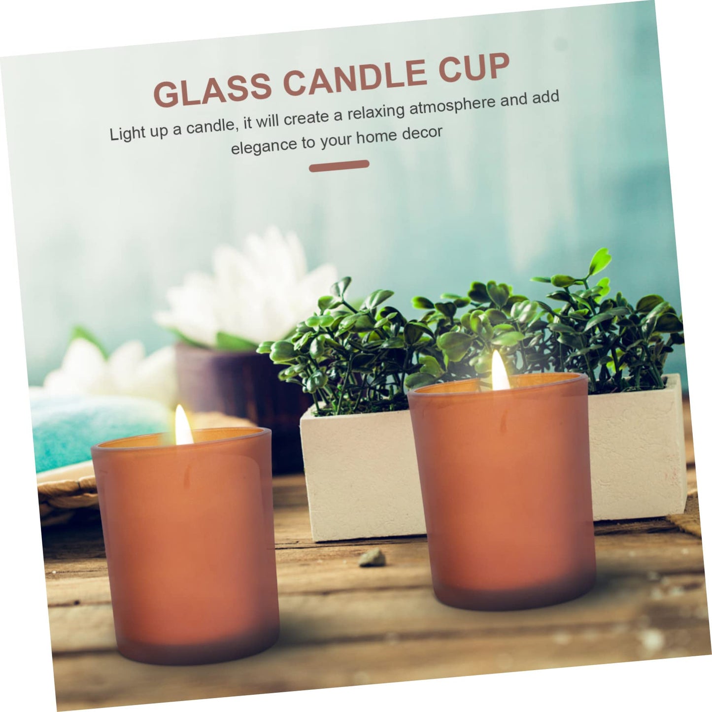 STOBAZA 3sets Nordic Style Glass Votive Candle Holder Frosted Design Heat Resistant Table Decor for Bedroom Living