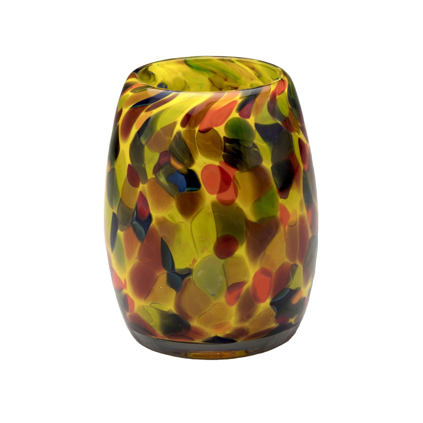 Totally Blown Glassworks Votive Candle Holder, Handmade Blown Glass, Accent Vase, Centerpiece, Home Decor, Artist Dehanna Jones, Seattle, WA. (Yellow MM Brick Road)