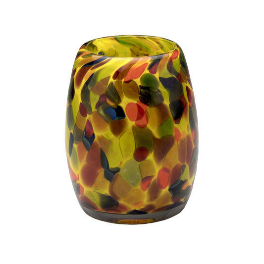 Totally Blown Glassworks Votive Candle Holder, Handmade Blown Glass, Accent Vase, Centerpiece, Home Decor, Artist Dehanna Jones, Seattle, WA. (Yellow MM Brick Road)